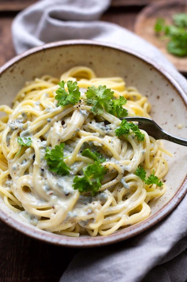 Spaghetti mit Gorgonzolasause